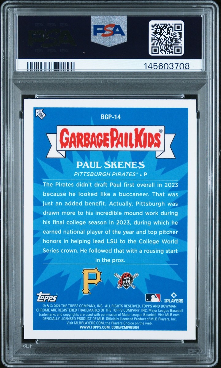 2024 Bowman Chrome - Bowman Garbage Pail Kids Paul Skenes #BGP-14