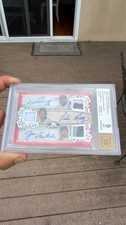 Ortiz Martinez Varitek 2020 Topps Sterling Triple Patch Auto Red(SSTR-OMV) BGS 9