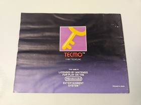 Solomon's Key Instruction Manual Only Nintendo NES