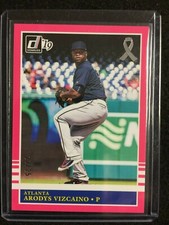 2019 Donruss Baseball Pink Mothers Day Ribbon 23/25 Arodys Vizcaino #212 Atlanta
