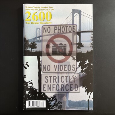 2600 The Hacker Quarterly Magazine / Journal. Vol 20 Num 4 Winter 2003-2004