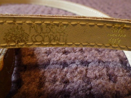 VINTAGE MULBERRY DOPPELSTRANGIGER DÜNNER LEDERGÜRTEL MADE IN ENGLAND GRÖSSE 32/80 - Bild 6 von 9