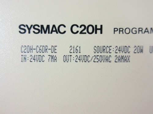Omron, SYSMAC C20H, Programmable Controller, C20H-C6DR-DE, Good Condition - Picture 6 of 6