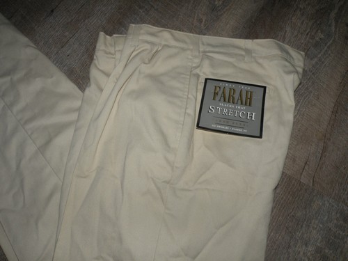 Farah No Wrinkles Classic Fit Stretch Men's Chino Pants NWT 36X32 - Picture 2 of 3
