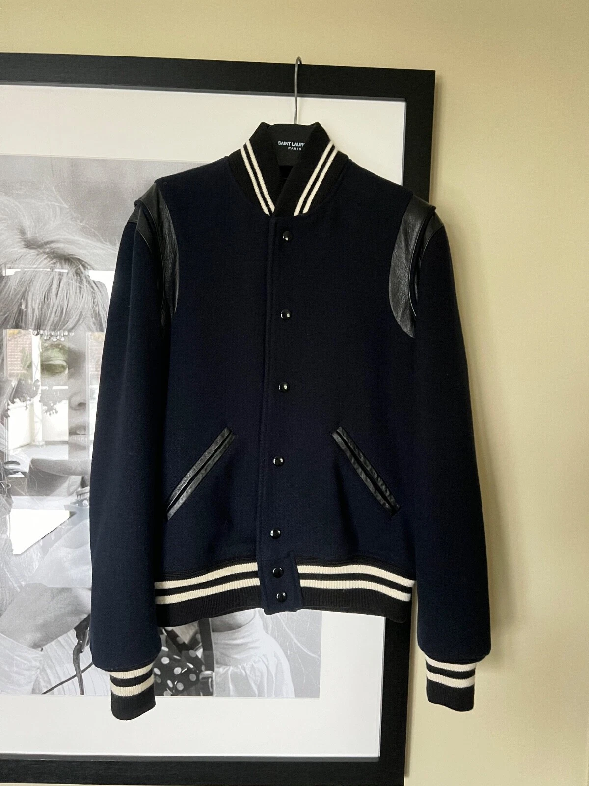 SAINT LAURENT (YSL) Giacca uomo Saint Laurent Teddy College autentica