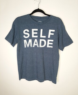 Ocean Current Self Made Graphic Blue Tee Shirt Size Large L