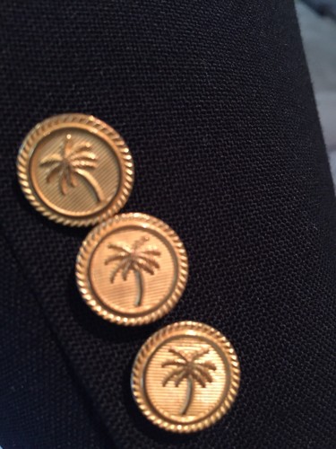 Palm Beach Mens Black Gold Btn Blazer Sz 42 R MINT! - Picture 5 of 10