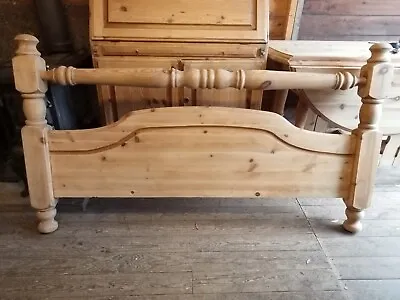 Buy Pine Bed Head Board With Spindle Turned Supports 
