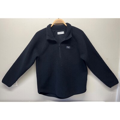 Abercrombie Fitch Sherpa Fleece Jacket 1/4 Zip Pullover Womens