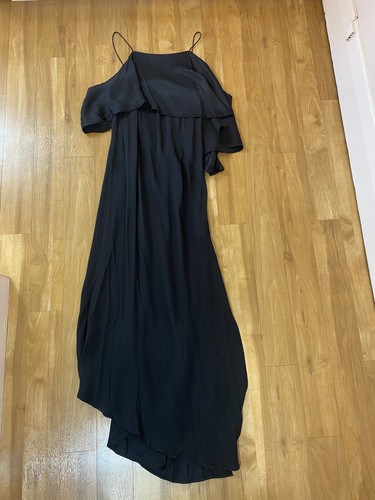 black dress maxi spaghetti straps 