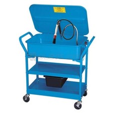 VASCA DI LAVAGGIO LAVAPEZZI 60L CON POMPA SU CARRELLO X OFFICINA FERVI 0232