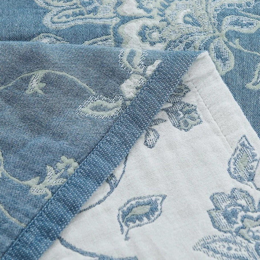 Nuevo Anthropologie Boho Floral Muselina Reversible Manta Edredón 60" x 80" Foto 4 de 4