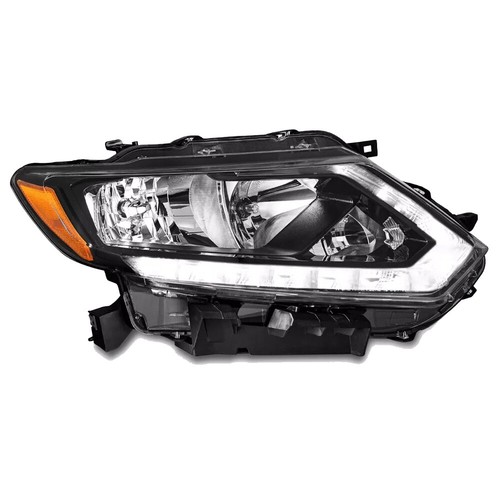 Labwork Right Side Headlight For 2014-2016 Nissan Rogue Halogen w/LED DRL Chrome - Picture 3 of 17
