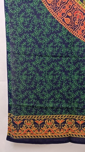 Beach Wrap Sarong Ethnic Hippy Floral Mandala Print Navy Approx. 113 x 170 cm - Picture 3 of 3
