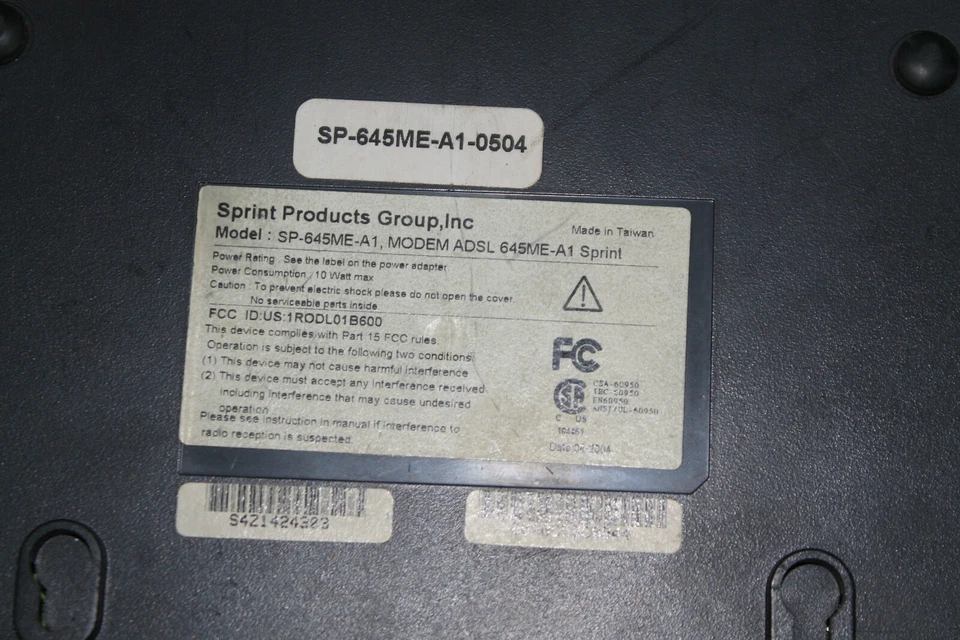 Sprint 645 Series Modem - SP-645ME-A1 ADSL 645ME-A1 - Image 2 of 3