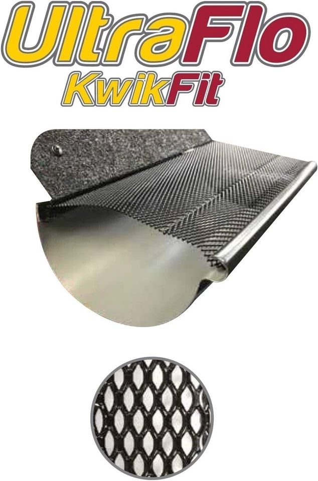 100ft Ultra Flo Kwik Fit Leaf Guard Micromesh 6' Half Round Gutter Screen - Image 4 of 4