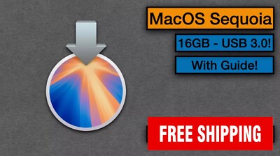 Mac OS Sequoia 15 Bootable USB Flash Drive Installer - OSX - FREE SHIPPING