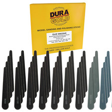 Sanding Sticks and Polishing Sticks for Plastic Models, Pack of 40-4 Each of 10