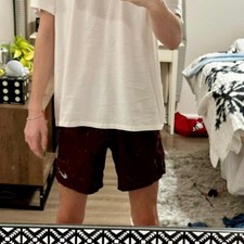 Nike Vintage Rare Gym Soccer Volley Shorts Nylon Workout Maroon Medium
