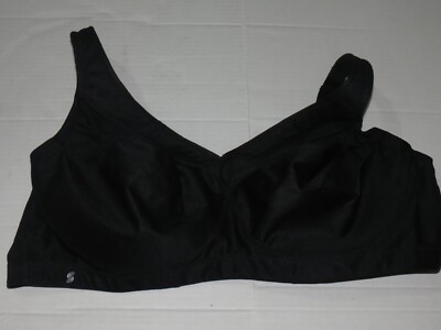 p3* Glamorise 1006 Womens Black MagicLift Seamless Wirefree Sports Bra Size  46C