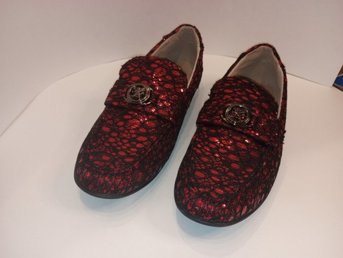 Mens Size 10.5 M Red Sequin Stacy Adams Loafers leather lined "Cyrano" IRL pics - Imagen 21 de 24