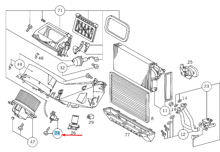 NEW MERCEDES-BENZ VITO W638 AIR INLET VALVE A0008353772 ORIGINAL 