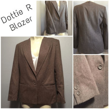 Vintage Dottie R Blazer - Taupe - Size 7/8