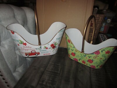 Brand New Pioneer Woman Set Of 2 Holiday Baskets!!!