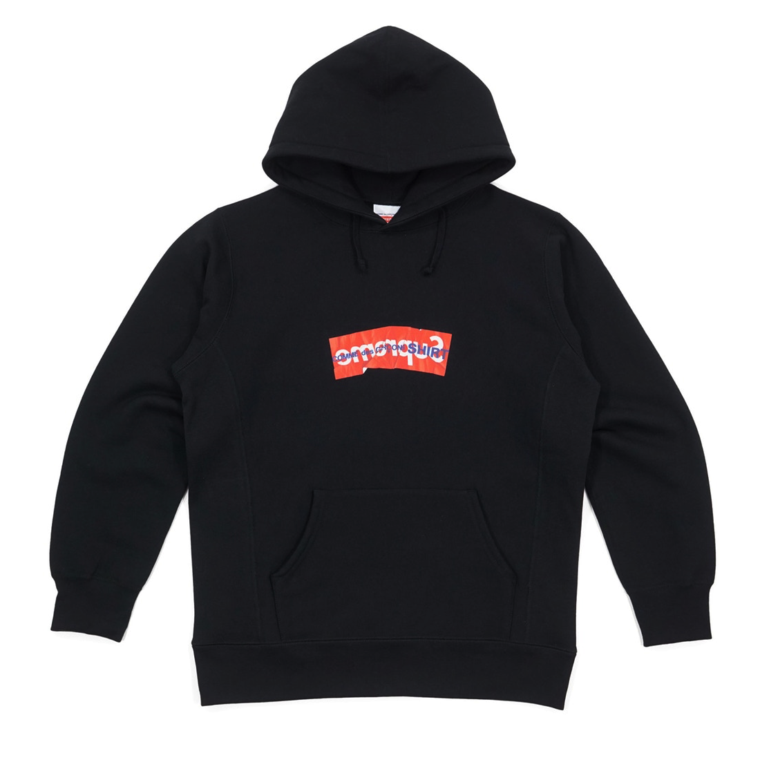 NWT Supreme x Comme des Garcons CDG Black Red Box Logo Hoodie M SS17  AUTHENTIC