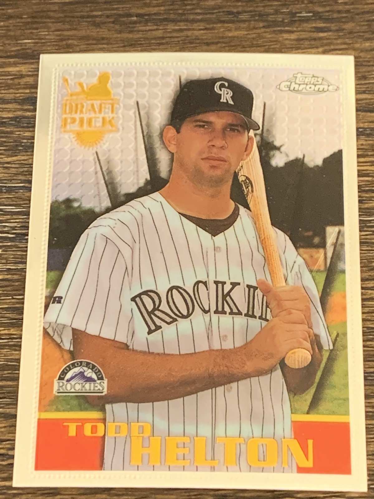 1996 TOPPS CHROME TODD HELTON #13 ROOKIE DRAFT PICK ROCKIES MINT