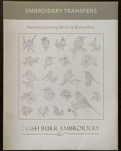 Trish Burr Iron On Transfer Pattern Needlepainting Embroidery Birds & Butterflie