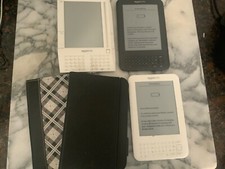 Misc. Amazon Kindles FOR PARTS and 2 cases