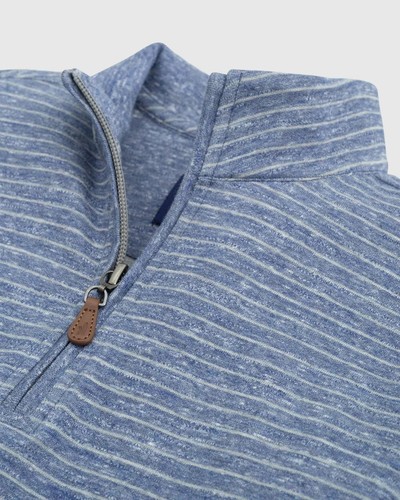 NWT JOHNNIE-O $69 BOYS JR SKILES STRIPED 1/4 ZIP PULLOVER IN INDIGO SZ 6 - Picture 2 of 3