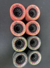 Carrera Hyper 95A Skate Wheels (Set of 8) Pink & Black Set