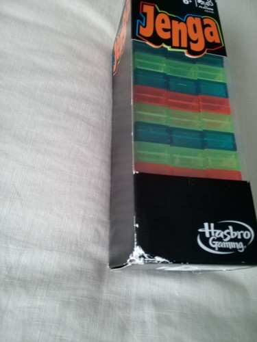 Jenga Neon Pop Building 45 Blocks Tumbling Tower Game Hasbro Gaming original box - Picture 4 of 11