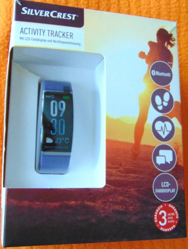Silvercrest Activity Tracker Armbanduhr (SAT 90) Fitness Herzfrequenz-NEU
