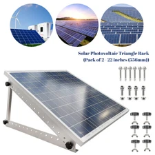 1 Pair Solar Panel RV Tilt Mount Brackets Adjustable Frame for Roof Flat Surface