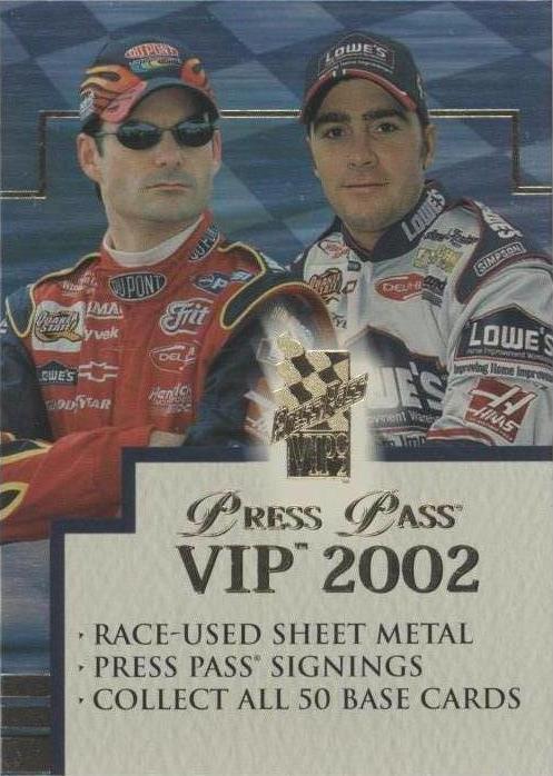 2002 Press Pass VIP - Jeff Gordon Jimmie Johnson #X50 - 1 of 1