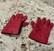 Vintage Cache Pink Genuine Leather Soft Winter Gloves Women  s Size M Medium