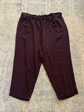New Eileen Fisher Tencel Viscose Crepe Straight Pant Cassis Sz 2X R8GHT-P4076X