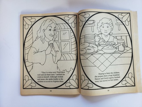 Color Me Fairy Tales ~ Hansel and Gretel Coloring Book Vintage 1991 - Picture 9 of 11
