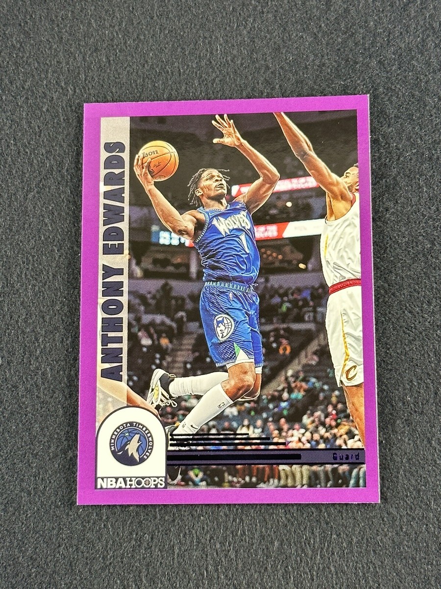 2022-23 Panini NBA Hoops ANTHONY EDWARDS Purple Hoops Tribute #292