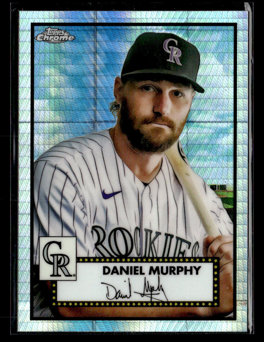 2021 Topps Chrome Platinum Anniversary #461 Daniel Murphy Prism Refractor card