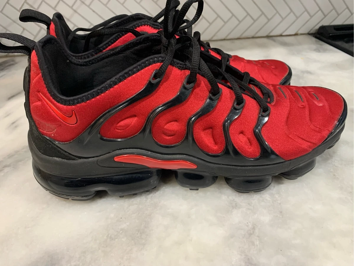 Nike Air VaporMax Plus University Red Black Shoes CU4863-600 Men’s Size 12