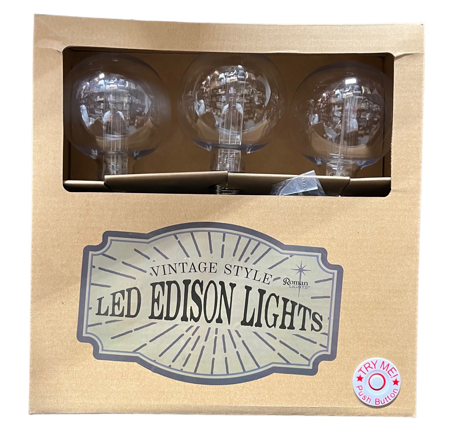 Roman Vintage Style Edison Bulb String Lights Round