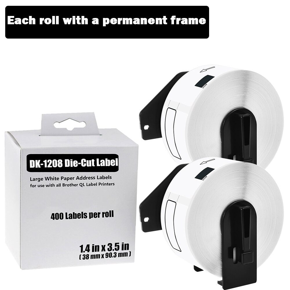 38mm x 90mm 2-Roll Shipping Labels 1.5