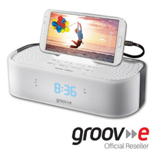 groove wireless speaker alarm clock