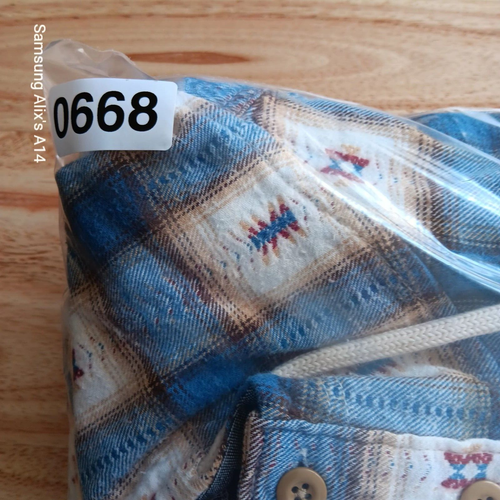 Modern Amusement Mens Size Medium Blue Hooded Long Sleeve Flannel - Bild 11 von 11