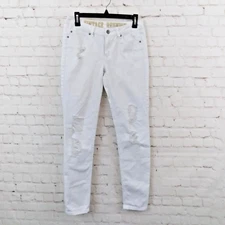 Rewash Jeans Womens 5 White Distressed Low Rise Skinny Vintage Reunion
