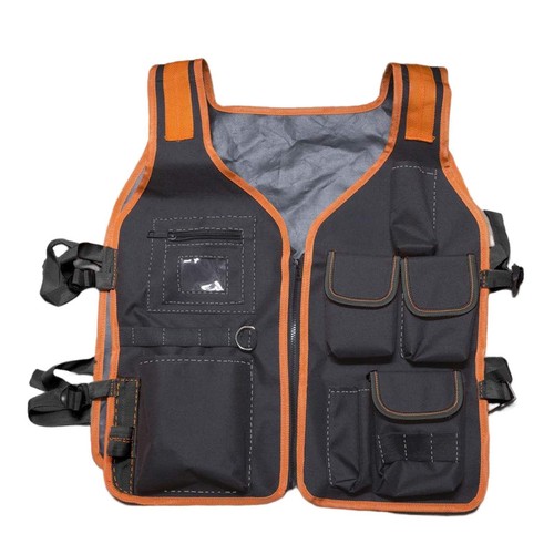 Men Tool Vest Lightweight Storage Work Vest Pockets Carpenter Coat UK - Picture 3 of 11